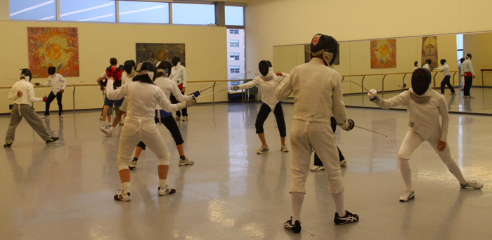 Friday night fencing class